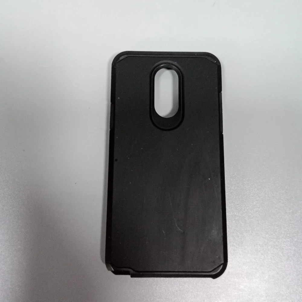 Black Rugged Smartphone‎ Case Honeycomb Shockproof Matte Protective Cover 6x3in